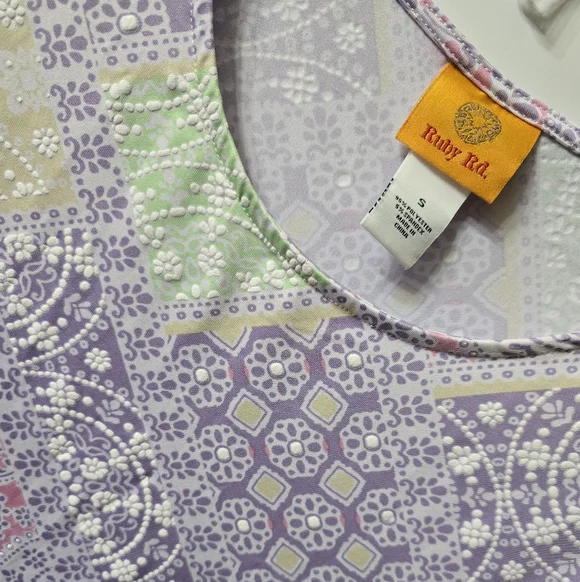 Ruby Rd. Women's Multicolor Patterned Top - Picture 3 of 5